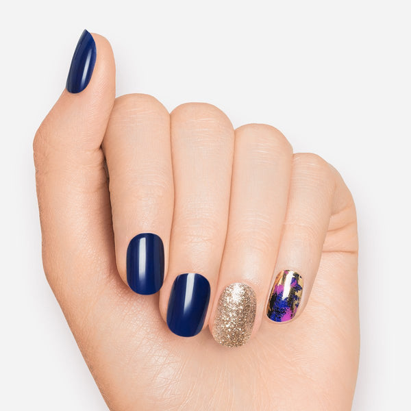 Makeup Nails Nail Strips Gloss Gel Strips Blue Vixen