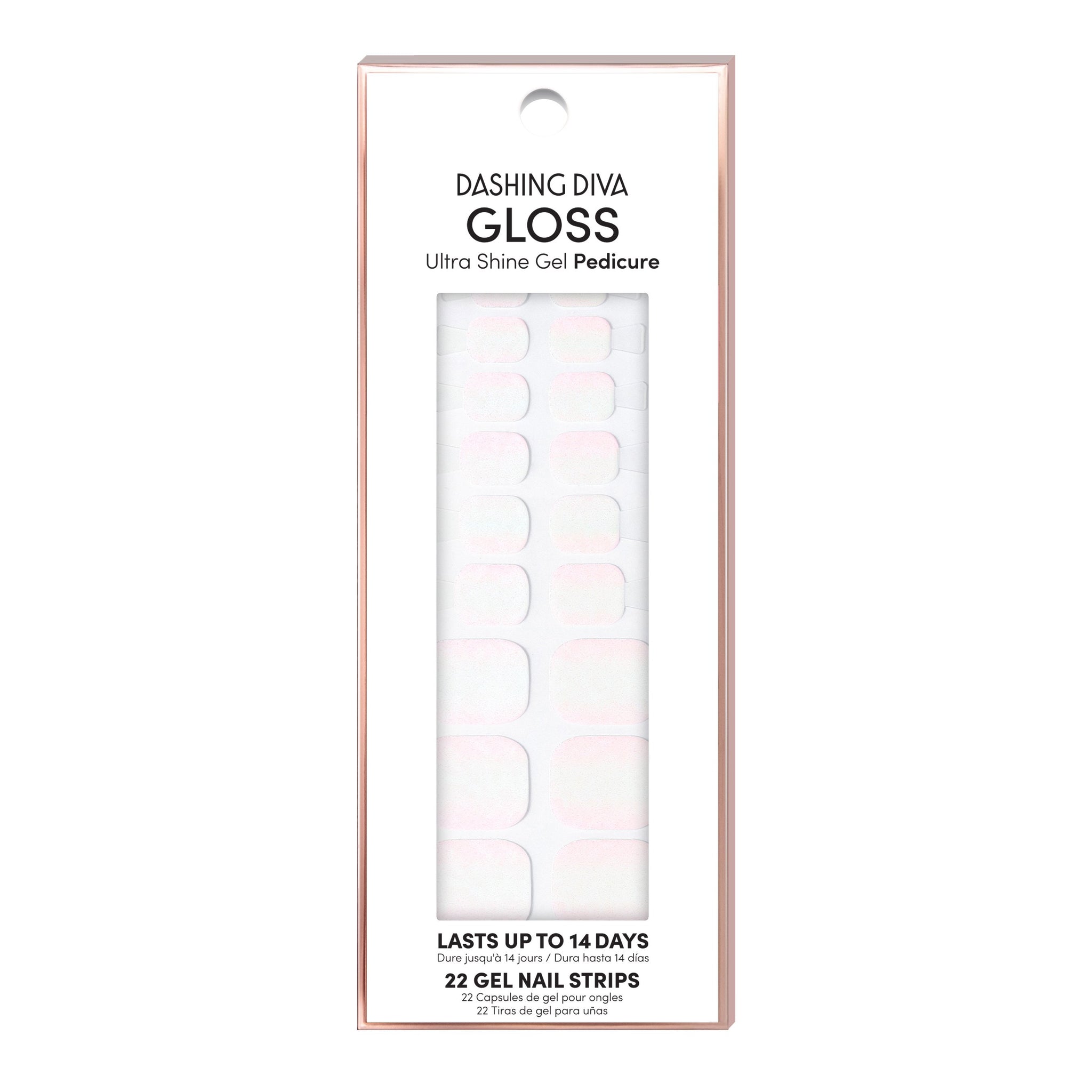 Makeup Nails Nail Strips Gloss Gel Strips PEDI WHITE LUMINESCENCE