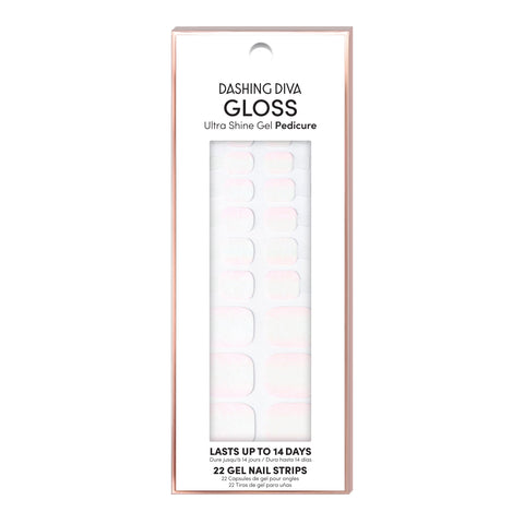 Makeup Nails Nail Strips Gloss Gel Strips PEDI WHITE LUMINESCENCE