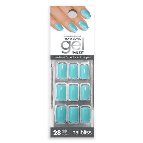 Makeup Nails Glue On Gel Nails Bermuda Turquoise