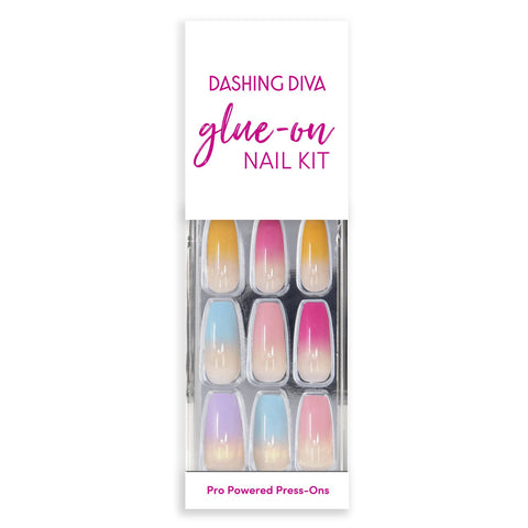 Makeup Nails Glue On Gel Nails COLOR RUN