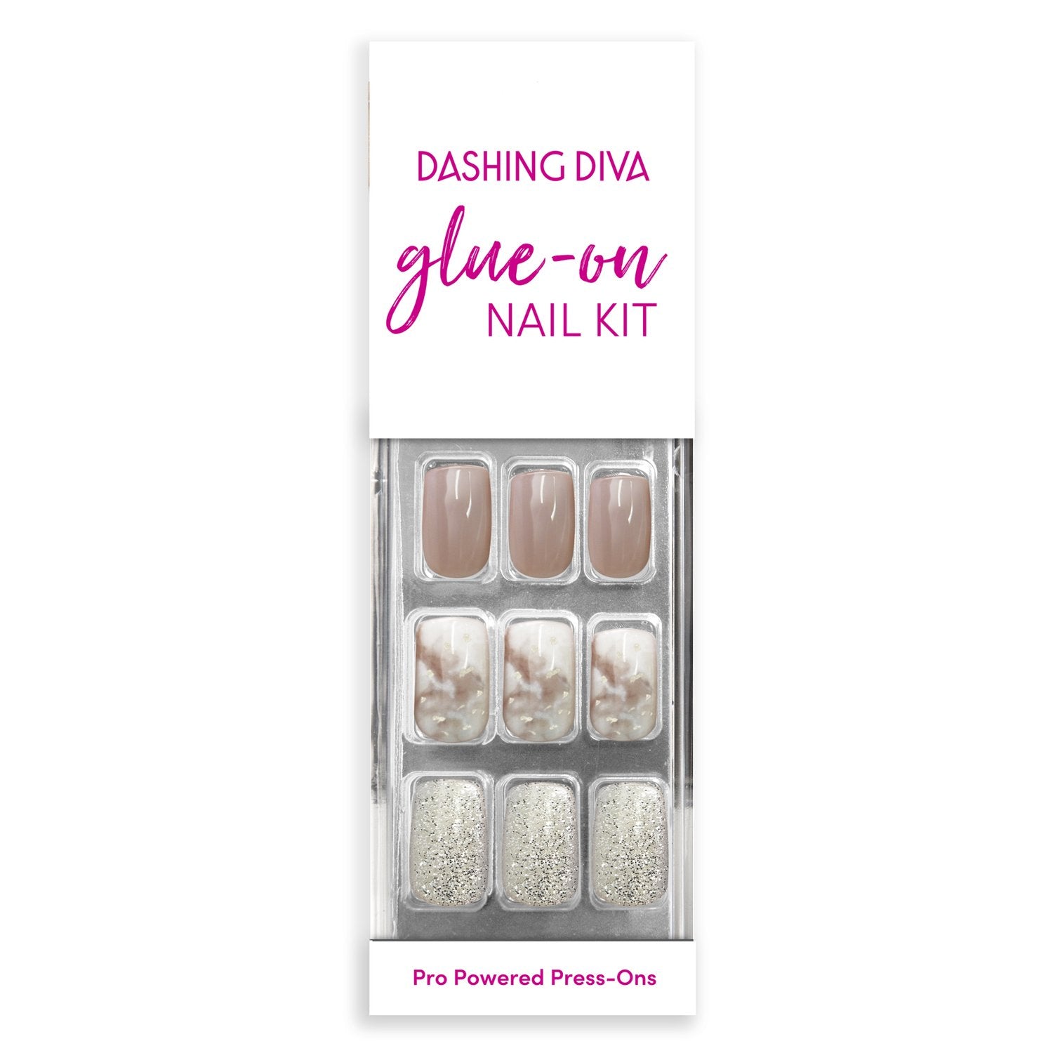 Makeup Nails Glue On Gel Nails MARBELOUS