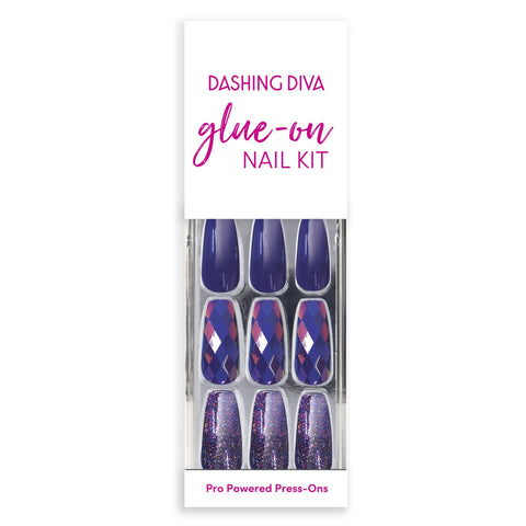 Makeup Nails Glue On Gel Nails PACIFIC NAVY