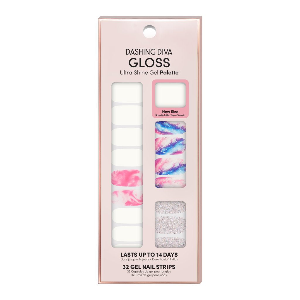 Makeup Nails Nail Strips Gloss Gel Strips GALACTIC SUNDAE