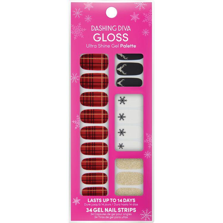 Makeup Nails Nail Strips Gloss Gel Strips MAD FOR PLAID