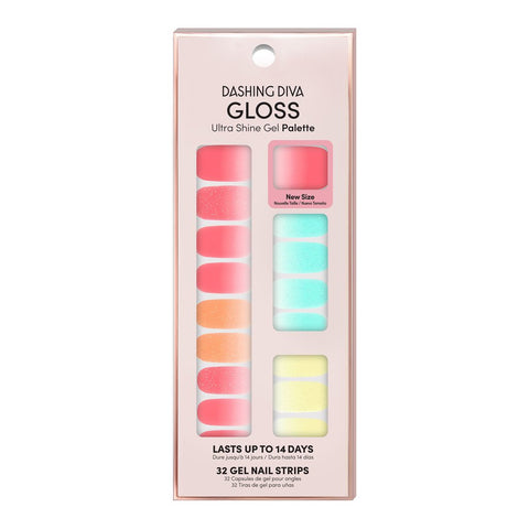 Makeup Nails Nail Strips Gloss Gel Strips RAINBOW EDIT