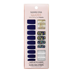 Makeup Nails Nail Strips Gloss Gel Strips XMAS LAPIS LAZULI